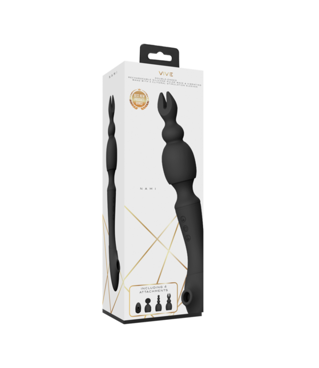 Nami - Pulse Wave  Vibrating Wand - Black