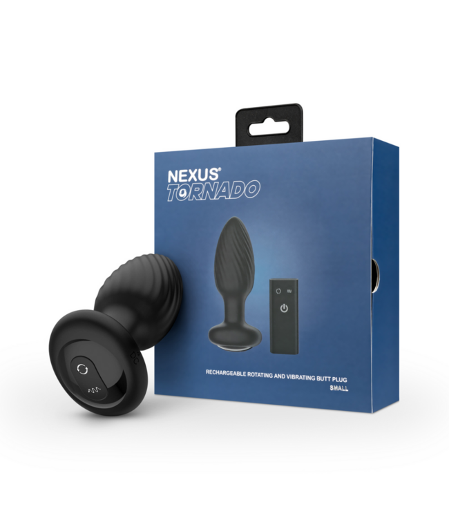 Tornado - Remote Control Rotating Butt Plug - Black