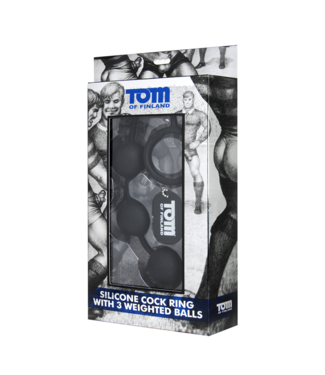 Xr Brands Silicone Cockring with 3 Weighted Balls