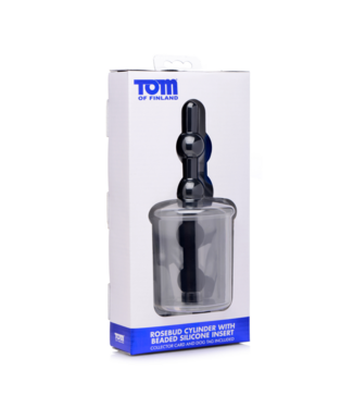 Xr Brands Rosebud Cylinder - Anal Pump with Silicone Anal Beads
