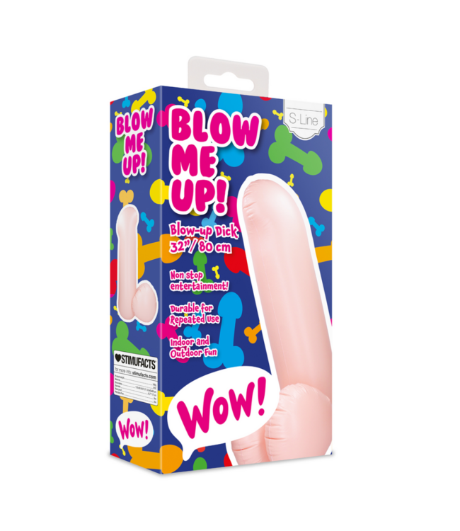 Opblaasbare penis - 32''/ 80 cm - Nude