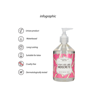 S-Line by Shots Yeah I Use Lube #Discrete - Waterbased Lubricant - 17 fl oz / 500 ml