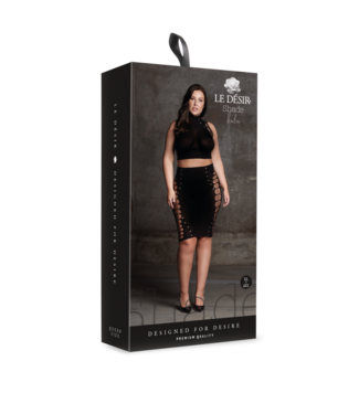 Le Désir by Shots Kala XXXVII - Two Piece with Turtleneck, Crop Top and Skirt - Plus Size