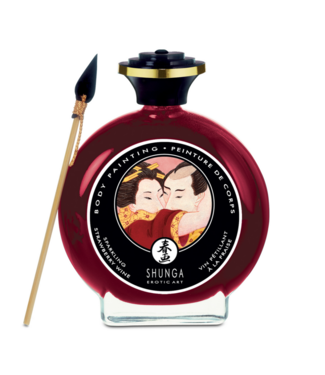 Shunga Edible Body Paint - Strawberry Sparkling Wine - 3.5 fl oz / 100 ml