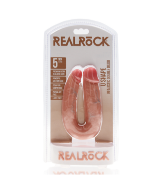 RealRock by Shots U Shaped Double Dildo 5 / 12,7 cm - Flesh