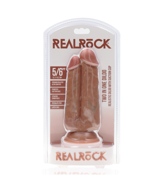 Two in One Dildo 5/6 - 12,7/15,2 cm - Tan