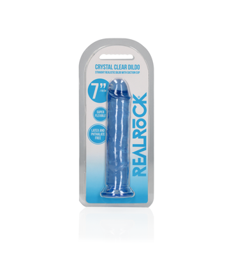 RealRock by Shots Straight Realistic Dildo with Suction Cup - 7'' / 18