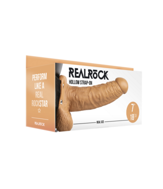 RealRock by Shots Hollow Strap-On with Balls - 7 / 18 cm