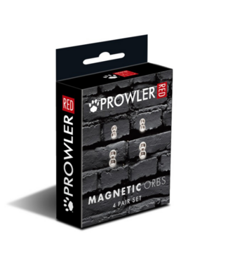 Prowler Red Magnetic Orbs - 4 Pair Set - Silver