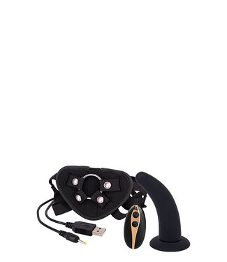 Seven Creations 5 INCH VIBRATION DILDO STRAP-ON BLACK