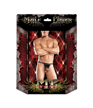 Male Power Appolo - Power Sock with Round Cut and Open Back - L/XL - Black