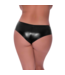 Magic Silk Low Rise Split Crotch Boy Short - 2X - Black