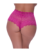 Magic Silk Split Crotch Lace Boy Short - 2X - Raspberry