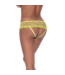 Magic Silk Skirted Hipster with Open Crotch Panty - L/XL - Lime
