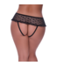 Magic Silk Skirted Hipster with Open Crotch Panty - 2X - Black