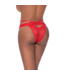 Magic Silk Peek-a-Boo Cheeky Panty - S/M - Red