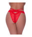 Magic Silk Peek-a-Boo Cheeky Panty - 2X - Red