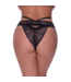 Magic Silk Peek-a-Boo Cheeky Panty - 2X - Black