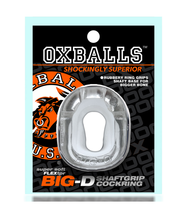 Big-D - Bigger Bulge Cockring with Shaft Grippers - Clear