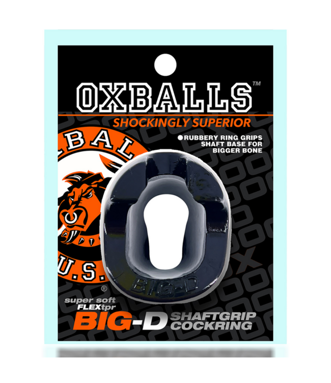 Big-D - Bigger Bulge Cockring with Shaft Grippers - Black