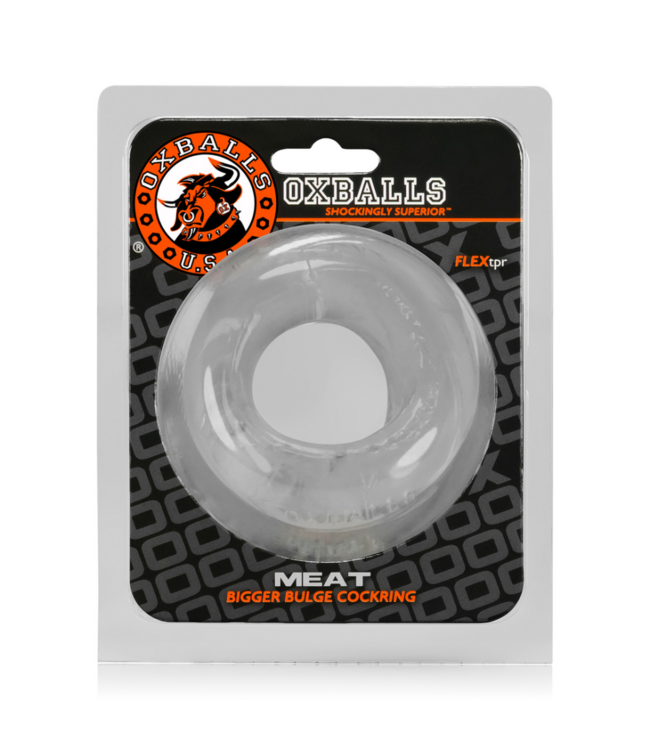 Meat - Bigger Bulge Padded Pumping Cockring - Clear
