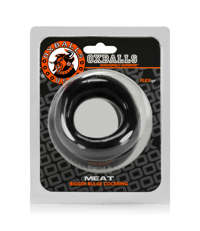Meat - Bigger Bulge Padded Pumping Cockring - Black