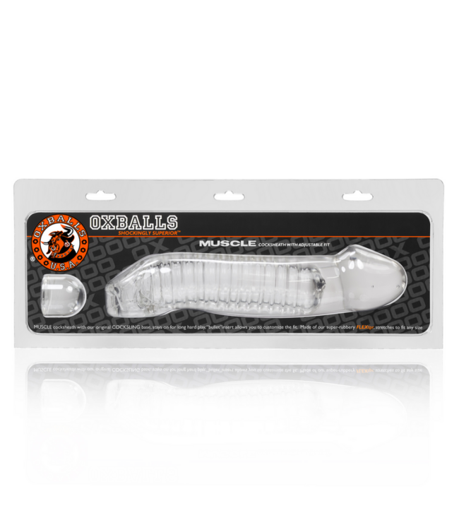 Muscle - Fleshy Soft Inner Ribbed Cocksheath - Clear