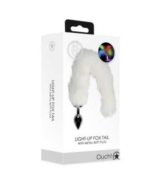 Ouch! by Shots Lichtgevende vossenstaart met metalen buttplug