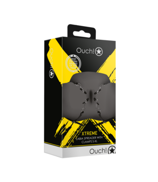 Ouch! by Shots Labia Spreader with Clamps - Black