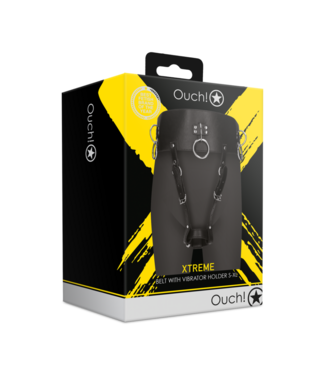 Ouch! by Shots Belt with Vibrator Holder - Black