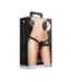 Ouch! by Shots Silicone Ribbed Strap-On - Adjustable - Black