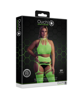 Ouch! by Shots Two Piece with Crop Top and Stockings