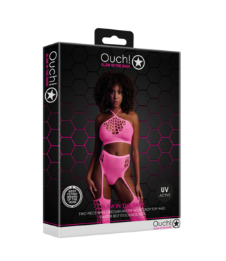 Ouch! by Shots Two Piece with Crop Top and Stockings