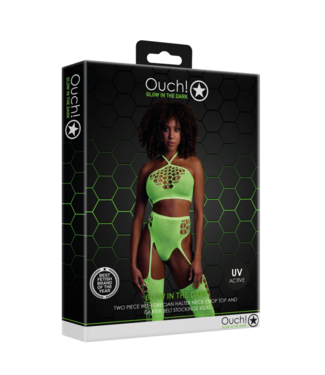 Ouch! by Shots Two Piece with Crop Top and Stockings