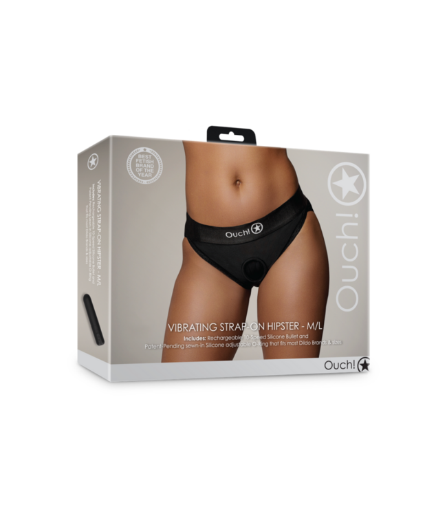 Vibrating Strap-on Hipster - M/L - Black