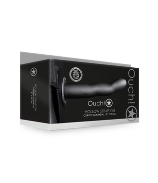Ouch! by Shots Curved Hollow Strap-On - 8 / 20 cm