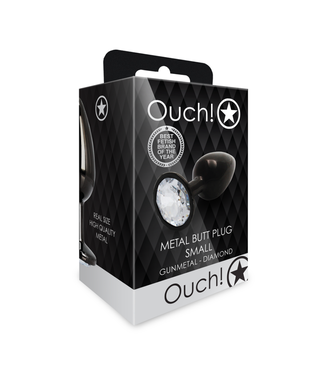 Ouch! by Shots Round Gem Butt Plug - Small