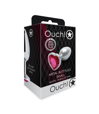 Ouch! by Shots Heart Gem Butt Plug - Small