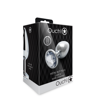 Ouch! by Shots Round Gem Butt Plug - Large