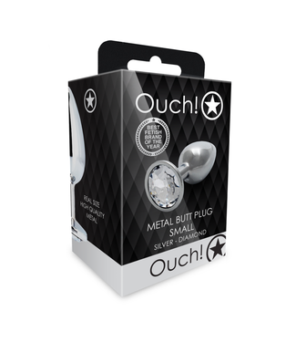 Ouch! by Shots Round Gem Butt Plug - Small