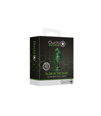 Ouch! by Shots Glass Butt Plug - Glow in the Dark - Large