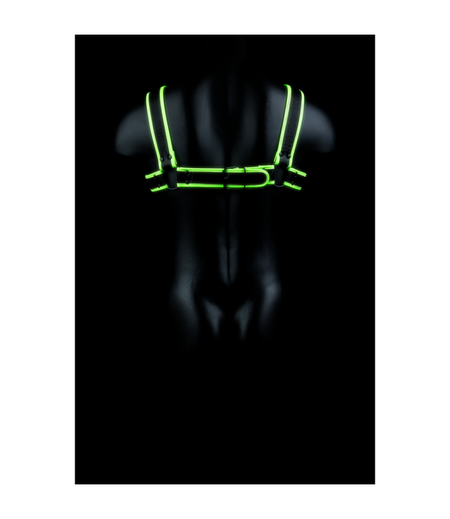 Chest Bulldog Harness - Glow in the Dark - S/M