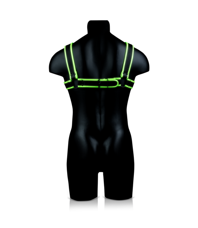 Chest Bulldog Harness - Glow in the Dark - S/M