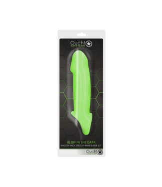 Ouch! by Shots Smooth Thick Stretchy Penis Sheath - Glow in the Dark