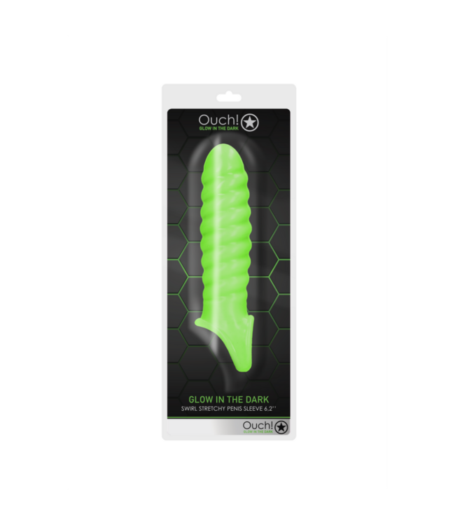 Swirl Stretchable Penis Sheath - Glow in the Dark