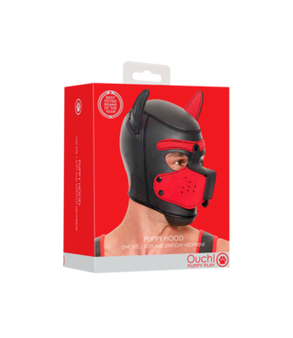 Ouch! by Shots Neoprene Puppy Mask - Red