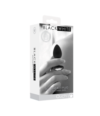 Ouch! by Shots Silicone Butt Plug with Removable Jewelry