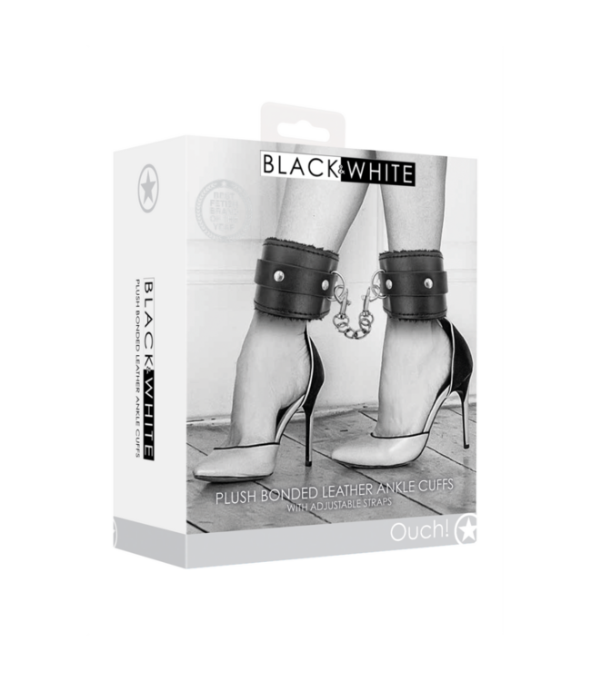 Plush Bonded Leather Ankle Cuffs