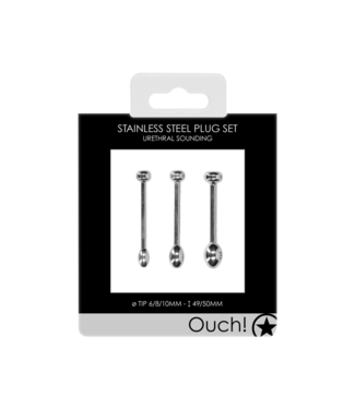 Ouch! by Shots Metal Penis Plug Set