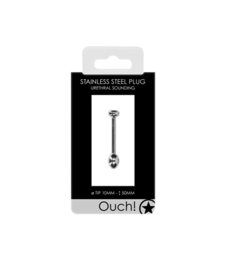 Ouch! by Shots Metal Penis Plug - 0.4 / 10 mm